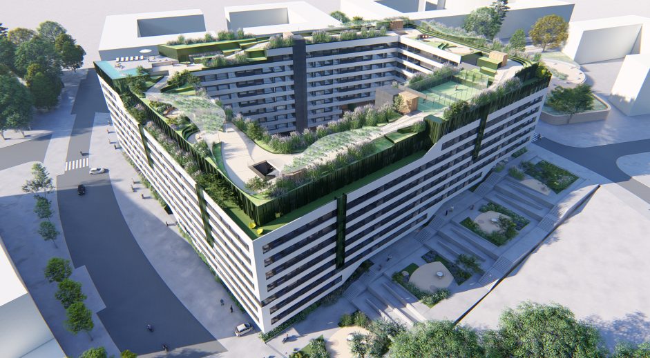 370 viviendas Mahou Calderón Madrid Concurso Serta Arquitectos